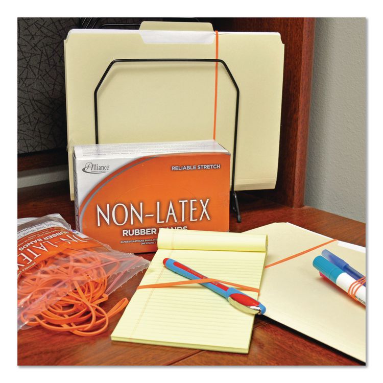 ALLIANCE RUBBER Non-Latex Rubber Bands, Size 33, Orange, 180/Pack (AIP37338)