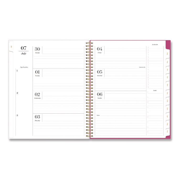BLUE SKY Sincerely Jules Helenora Academic Year Weekly/Monthly Planner, 11 x 8.5, Pink Floral Cover, 12-Month: July 2025 to June 2026 (BLS155328)