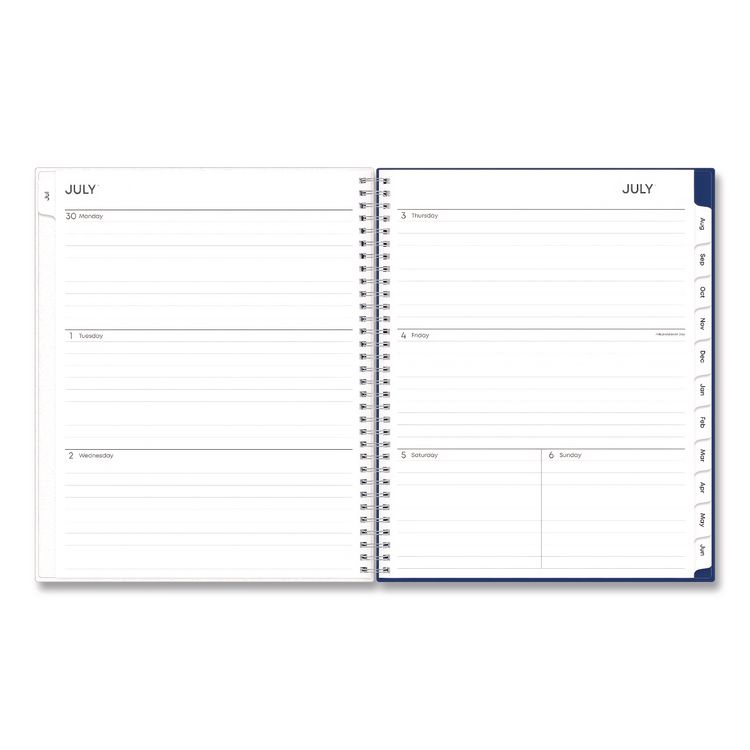 BLUE SKY Blue Block Academic Year Weekly/Monthly Planner, 11 x 8.5, Blue Cover, 12-Month: July 2025 to June 2026 (BLS156066A26)