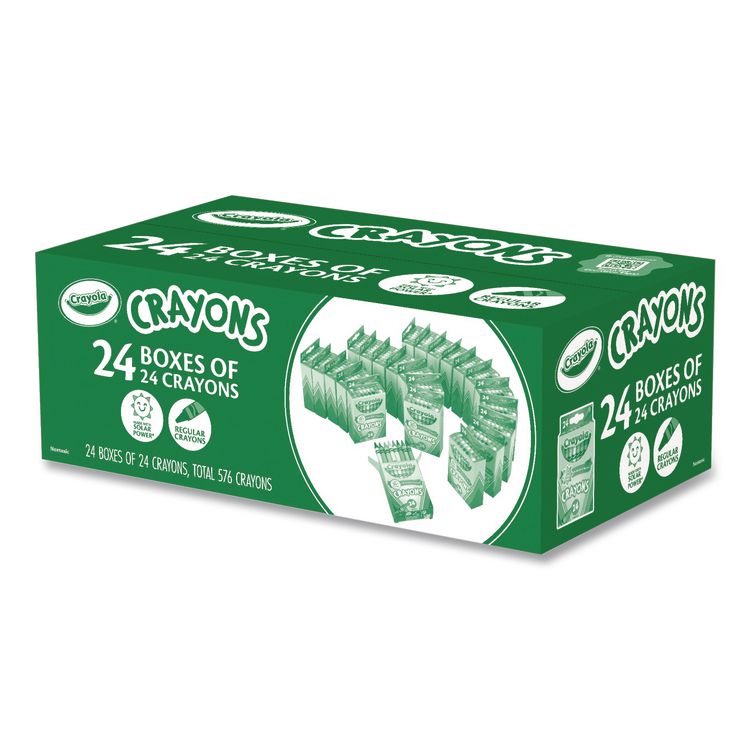 BINNEY & SMITH / CRAYOLA Classic Color Crayons, Regular Size, 24 Assorted Colors, 24/Pack, 24 Packs/Box (CYO523036)
