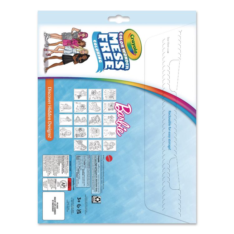 BINNEY & SMITH / CRAYOLA Color Wonder Barbie Coloring Pad and Markers, Ages 3 and Up, 18 Pages (CYO752859)