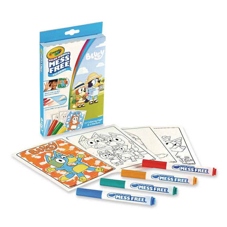 BINNEY & SMITH / CRAYOLA Color Wonder Bluey Mini Box Set, Ages 3 and Up, 12 Pages (CYO752863)