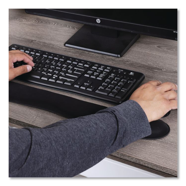 EMS MIND READER LLC Memory Foam Gaming Ergonomic Keyboard and Mouse Wrist Rest Set, Black (EMSWRESTGELBLK)
