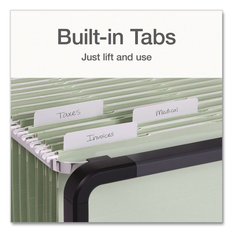 TOPS BUSINESS FORMS Ready-Tab Reinforced Hanging File Folders, Letter Size, 1/3-Cut Tabs, Sage Green, 20/Box (PFX1009463)