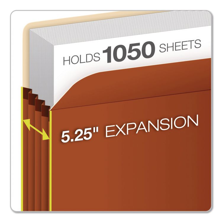 TOPS BUSINESS FORMS Expanding Pocket, 5.25" Expansion, Letter Size, Brown, 50/Carton (PFXS34GCT)