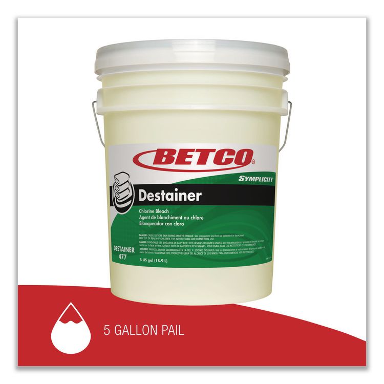 BETCO CORPORATION Symplicity Destainer, Mild Chlorine Scent, 5 gal Pail (BET4777800)