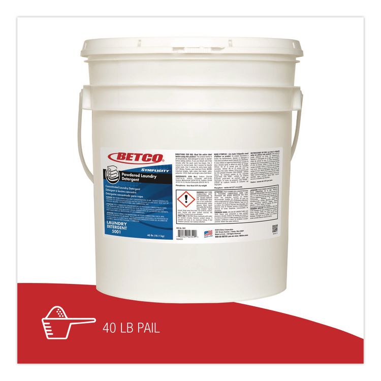 BETCO CORPORATION Symplicity Powdered Laundry Detergent, 40 lb Pail (BET50010700)
