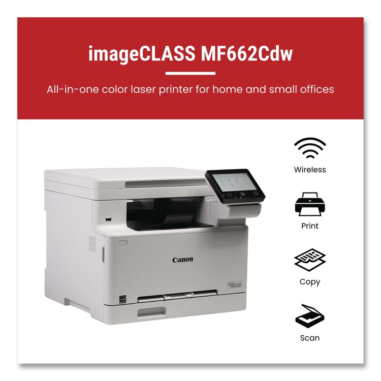 CANON COMPUTER SYSTEMS CCSI imageCLASS MF662Cdw Wireless Multifunction Laser Printer, Copy/Print/Scan (CNM6928C016)