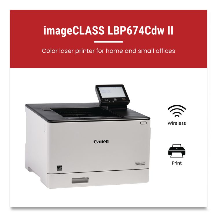 CANON COMPUTER SYSTEMS CCSI imageCLASS LBP674Cdw II Wireless Laser Printer (CNM7186C006)
