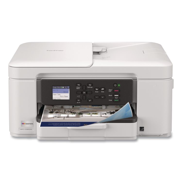 BROTHER INTL. CORP. MFCJ1365DW INKvestment 1365 Wireless Color Inkjet AIO Printer, Copy/Print/Scan (BRTMFCJ1365DW)