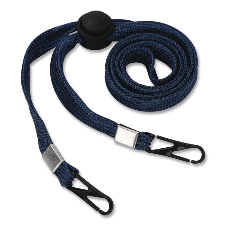 CLIQ-IT Face Mask Lanyard, Plastic Fastener, 30" Long, Navy (CQTCL61312NB)