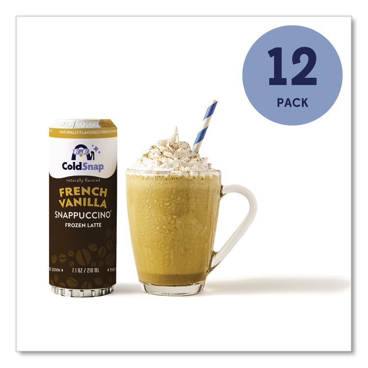 COLDSNAP French Vanilla Snappuccino Frozen Latte Pod, 7. 1 oz Pod for ColdSnap Machine, 12/Carton (CDS600041)