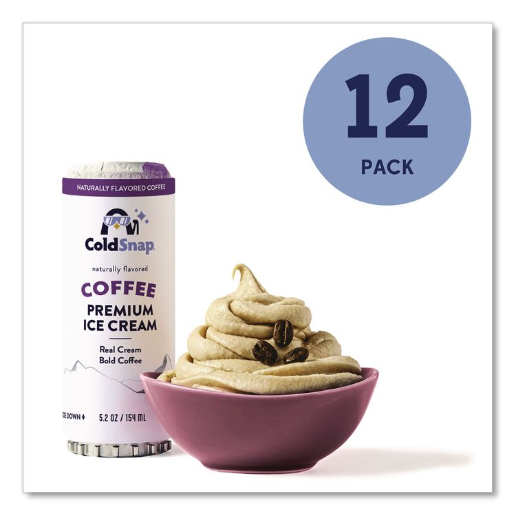 COLDSNAP Ice Cream Pod, Coffee, 5.2 oz Single Serve Pod for ColdSnap Machine, 12/Carton (CDS600089)