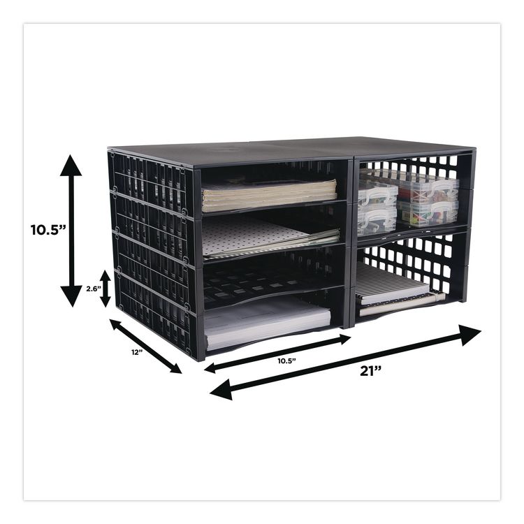 ADVANTUS CORPORATION Literature Organizer, 8 Sections, 21 x 12.25, Black (AVT39443)