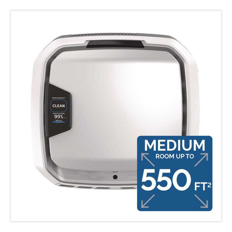 FELLOWES MFG. CO. AeraMax Pro AM3 PC H13 True HEPA Hardwired Wall-Mount Air Purifier, 550 sq ft Room Capacity, Stainless Steel (FEL9573001)