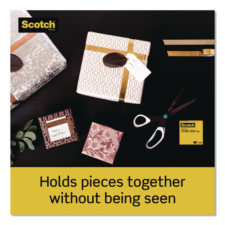 3M/COMMERCIAL TAPE DIV. Double-Sided Permanent Tape in Handheld Dispenser, 1" Core, 0.5" x 37.5 ft, Clear, 72/Carton (MMM137CT)