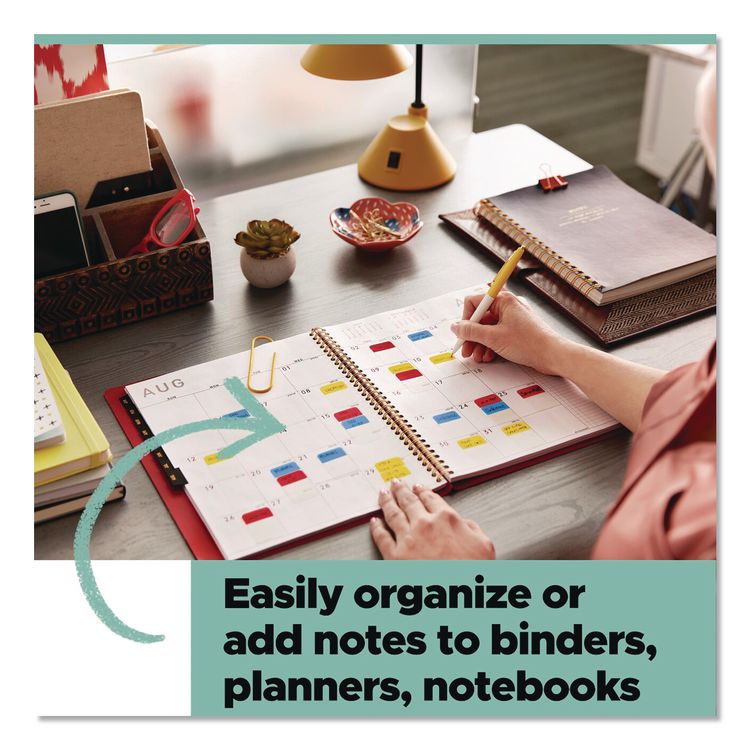 3M/COMMERCIAL TAPE DIV. Standard Page Flags in Dispenser, 1" Wide, White, 50 Flags/Dispenser, 2 Dispensers/Pack, 24 Packs/Carton (MMM680WE2CT)