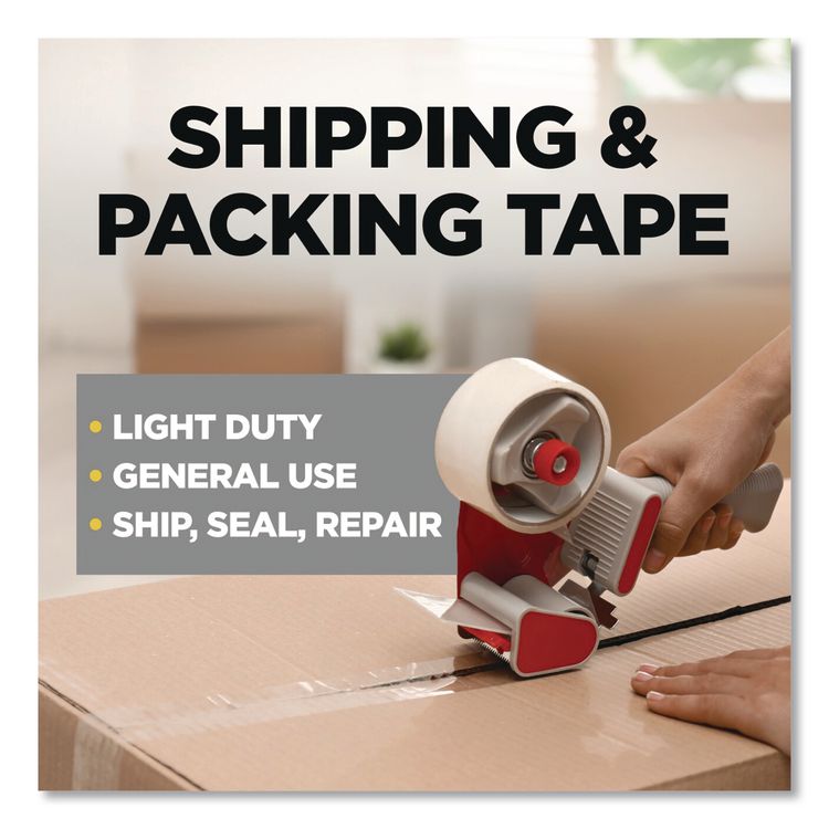 3M/COMMERCIAL TAPE DIV. General Purpose Packaging Tape with Dispenser, 3" Core, 1.88" x 54.6 yd, Clear (MMM3350RD36GC)
