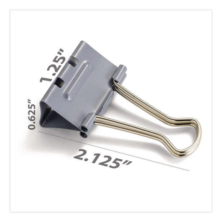 OFFICEMATE INTERNATIONAL CORP. EZ Binder Clips, Medium, Gray, 48/Pack (OIC99550)