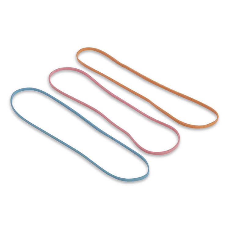 ALLIANCE RUBBER Brites File Bands, Blue/Orange/Pink, 50/Pack (ALL07800)