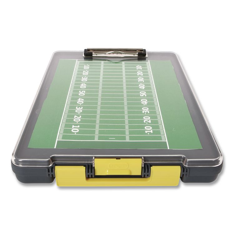 DEXAS INTL ClearView Clipcase Storage Clipboard, 0.35" Clip Capacity, Holds 8.87 x 12.25 Sheets, Gray/Yellow (DSE5717803)