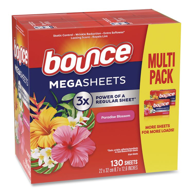 PROCTER & GAMBLE Fabric Softener Sheets, Paradise Blossom Scent, 130 Sheets/Pack (PGC05151PK)