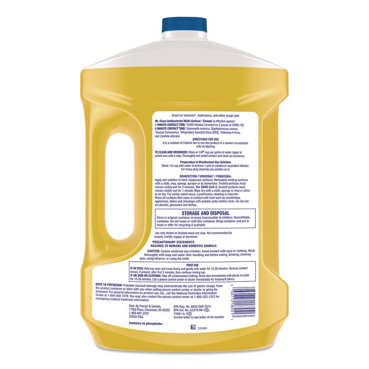 PROCTER & GAMBLE Multi-Surface Antibacterial Cleaner, Lemon Scent, 99 oz Jug (PGC18551)
