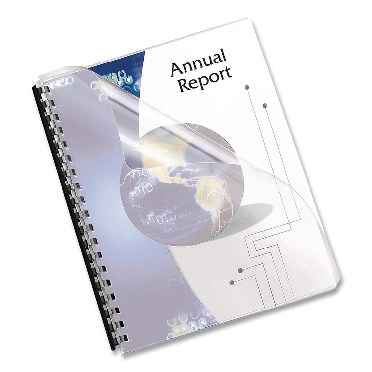 FELLOWES MFG. CO. Futura Oversize Presentation Covers, Plastic, Round Corners, 8.75 x 11.25, Frosted Clear, 25/Pack (FEL5224201)