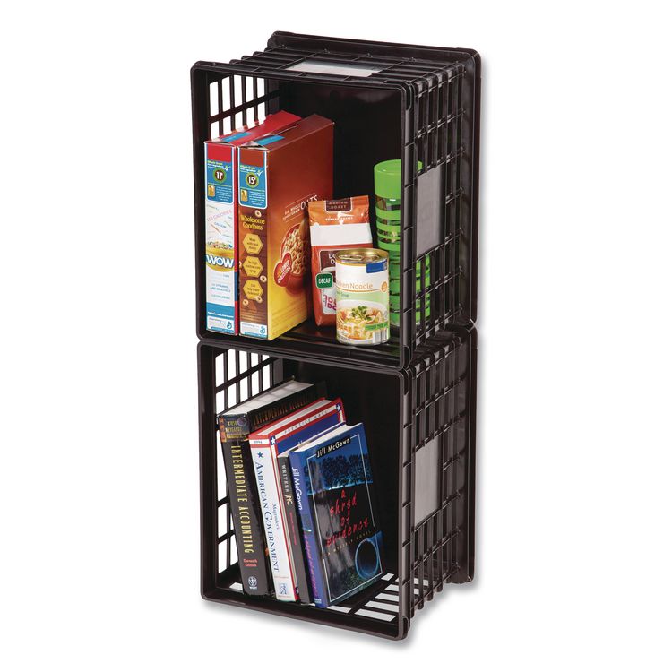 IRIS USA, File Storage Durable Plastic Crate, 13.87 x 16.87 x 11.5, Black (IRS270010200309)