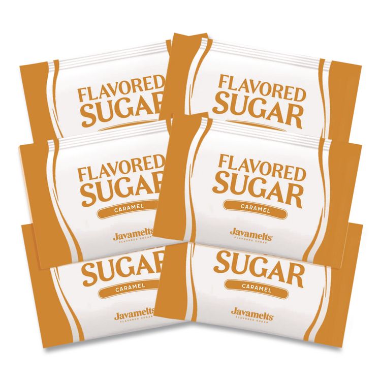 JAVAMELTS Flavored Sugar, Caramel, 0.08 oz Packet, 1,000/Carton (JVMJMT39641)