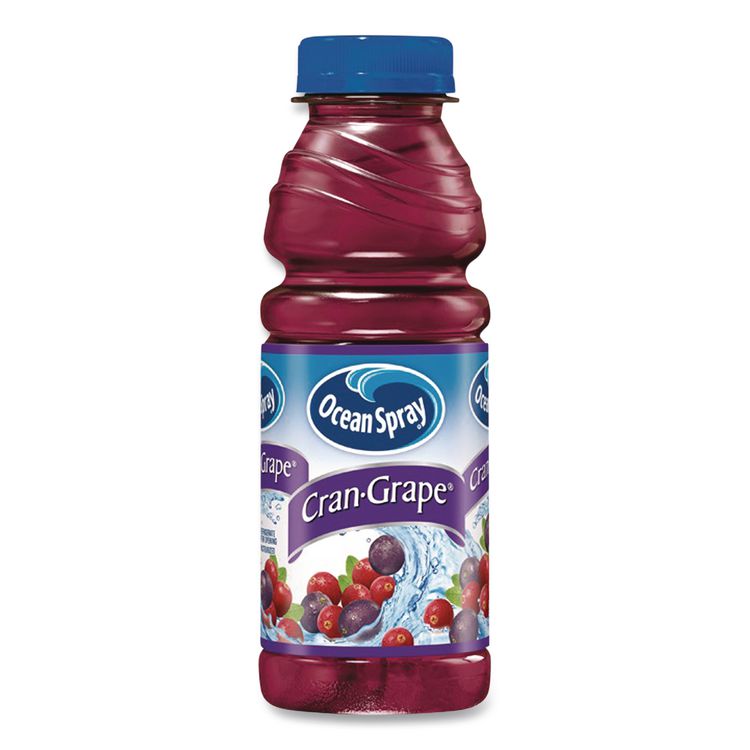 OCEAN SPRAY Cran-Grape Juice, 15.2 oz Bottle, 12/Carton (OCS24343656)