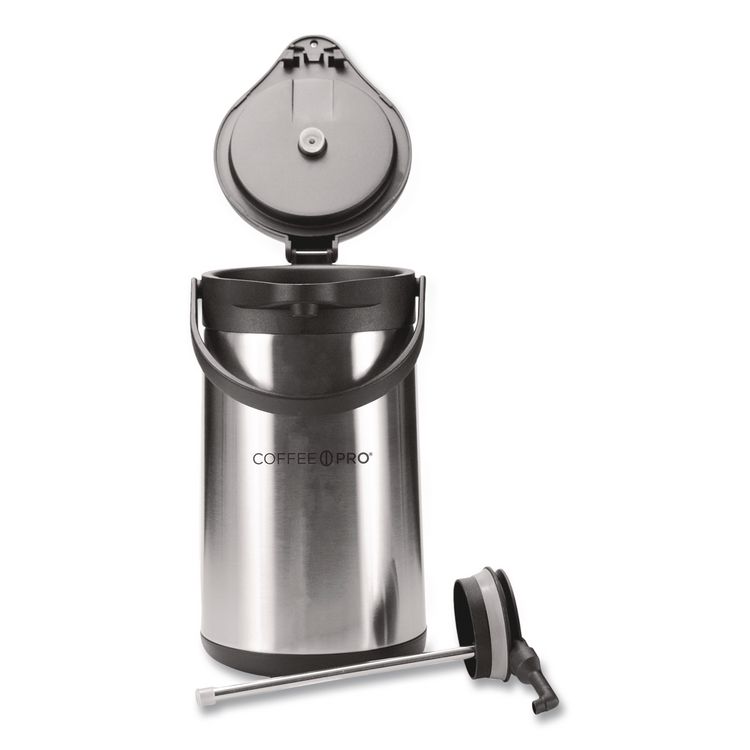 RDI USA Stainless Steel Airpot, 192 oz, Silver/Black (OGFCPAP35)