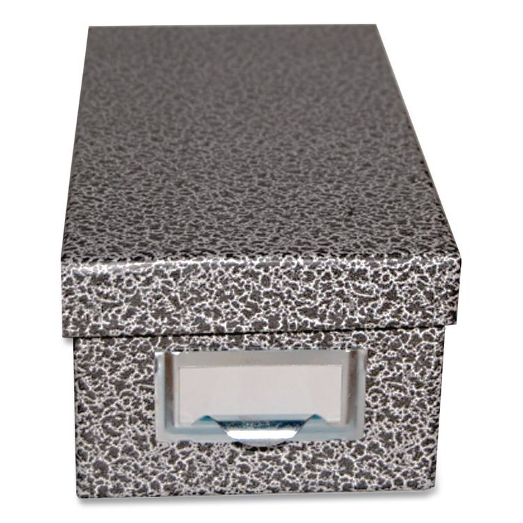 TOPS BUSINESS FORMS Index Card File Box, Holds 1,000 4 x 6 Cards, 6.63 x 11.63 x 5, Fiberboard, Black Agate (PFX94BLA)