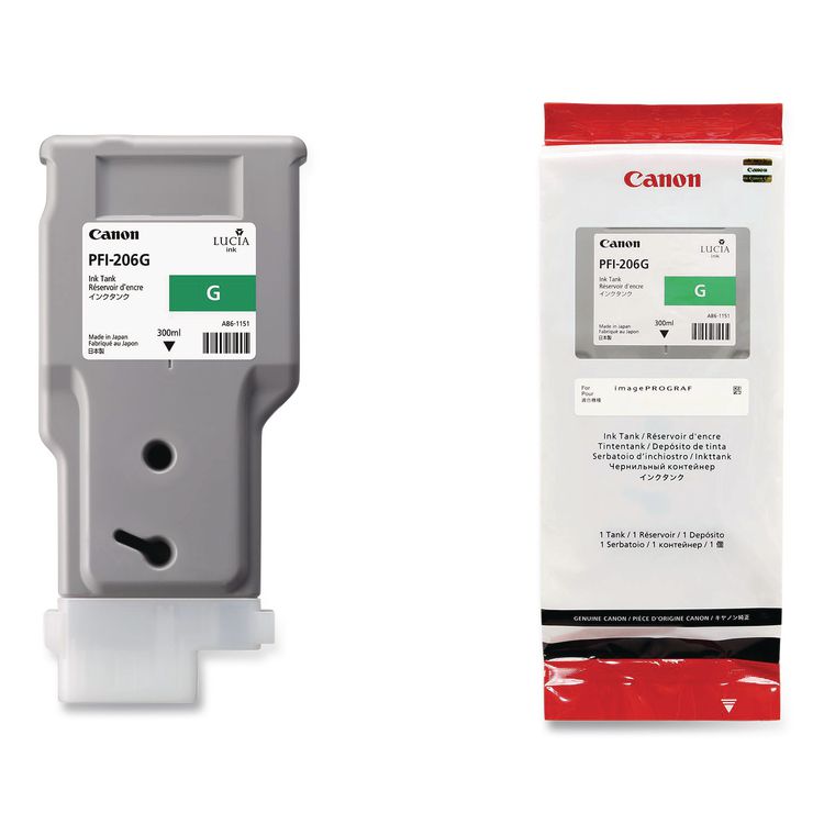 CANON COMPUTER SYSTEMS CCSI 5310B001AA (PFI-206G) Ink, 2,200 Page-Yield, Green (CNM5310B001AA)