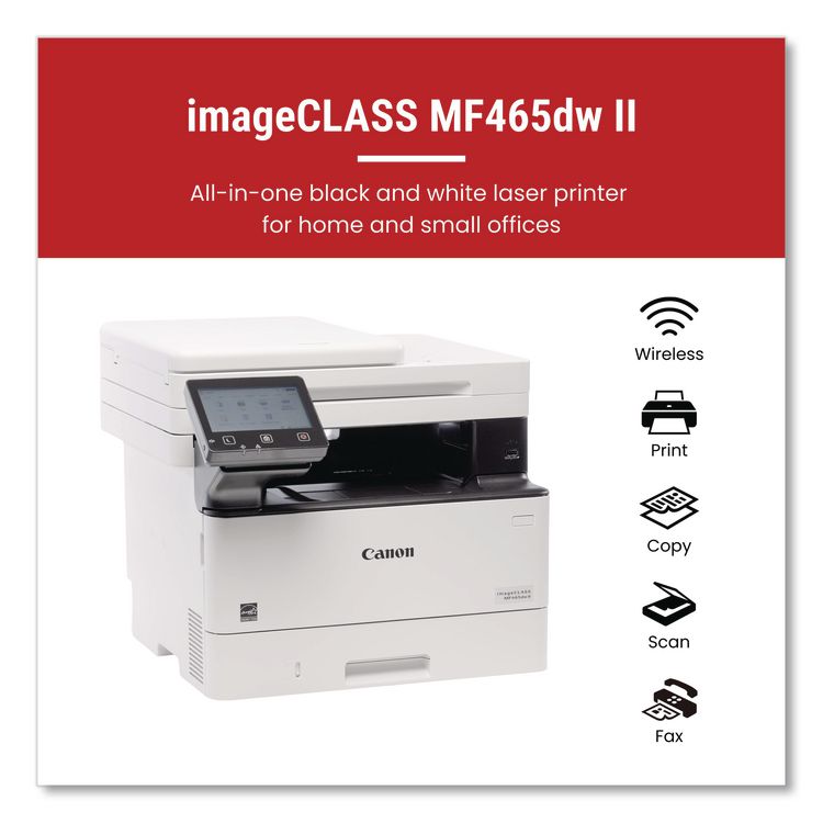 CANON COMPUTER SYSTEMS CCSI imageCLASS MF465dw II Laser Printer, Copy/Fax/Print/Scan (CNM7188C006)