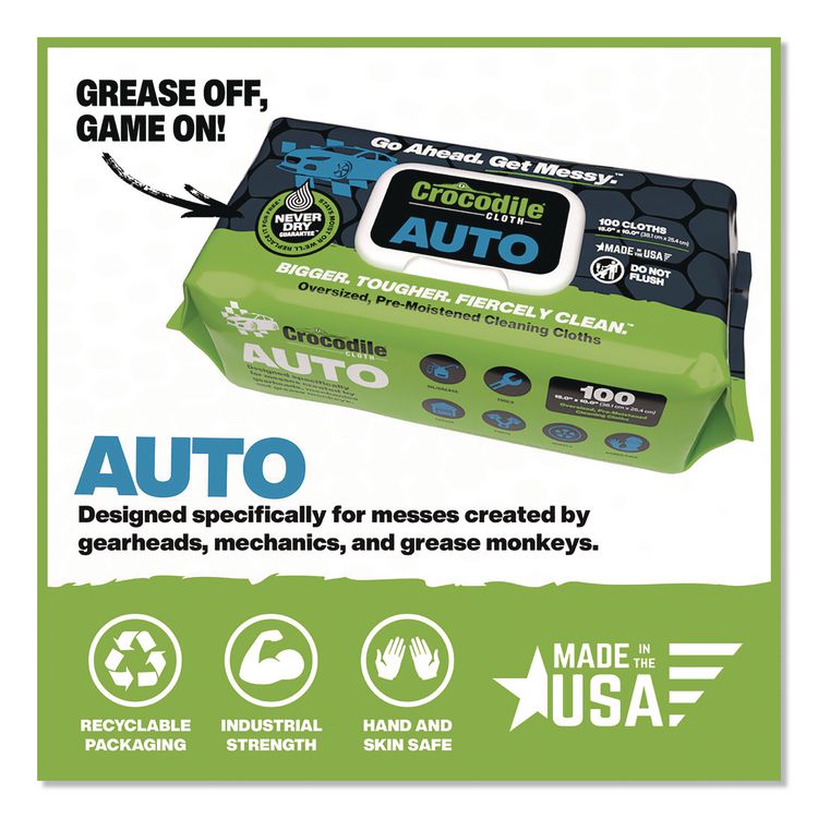 NUVIK USA . Auto Cleaning Cloths, 10 x 15, White, 100/Pack (DIL6930100)