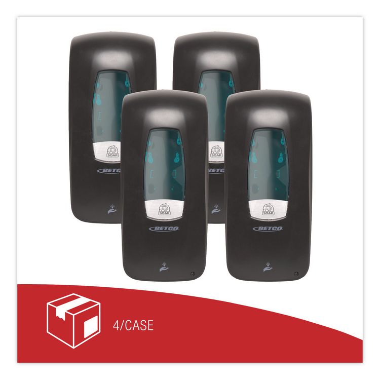 BETCO CORPORATION Clario C3 Touch Free Dispenser, 1,000 mL, 6.18 x 4 x 12.87, Black, 4/Carton (BET9302500)