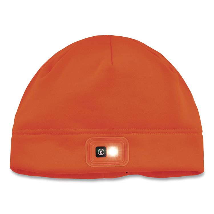 TENACIOUS HOLDINGS, . N-Ferno 6801 Winter Skull Cap with LED Rechargeable Light, Fleece, One Size Fits Most, Orange (EGO16791)