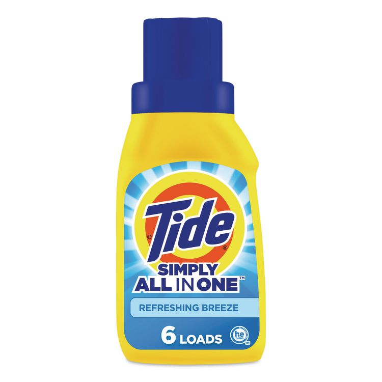 PROCTER & GAMBLE Simply All-In-One Liquid Laundry Detergent, Refreshing Breeze, 10 oz Bottle, 12/Carton (PGC00763)