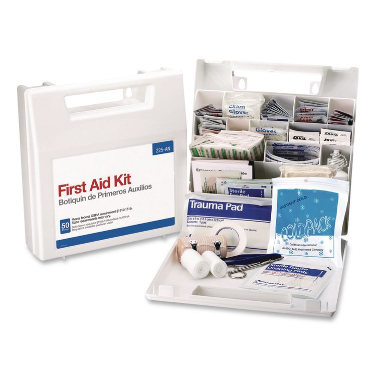 FIRST AID ONLY, . Plastic First Aid Kit for 50 People, 196 Pieces, Plastic Case (FAO225AN)