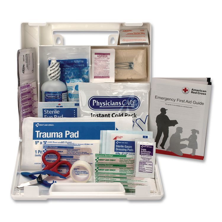 FIRST AID ONLY, . Office First Aid Kit for 25 People, 106 Pieces, Plastic Case with Dividers (FAO223U)