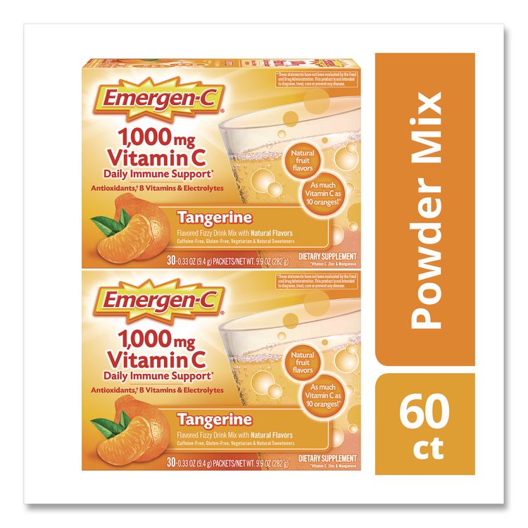 ALACER CORP./ITALY POMBIDA Vitamin C Drink Mix, 1,000 mg Vitamin C, Tangerine, 60/Pack (EMN139051)