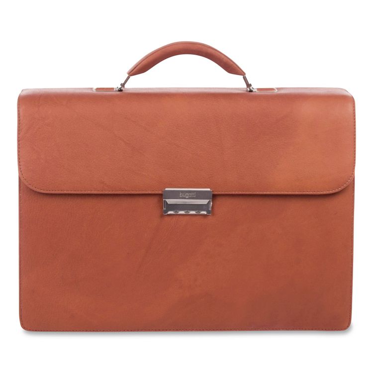 THE BUGATTI GROUP Sartoria Briefcase, Fits Devices Up to 15.6", 16.5 x 5 x 12, Cognac (BUG49545807)