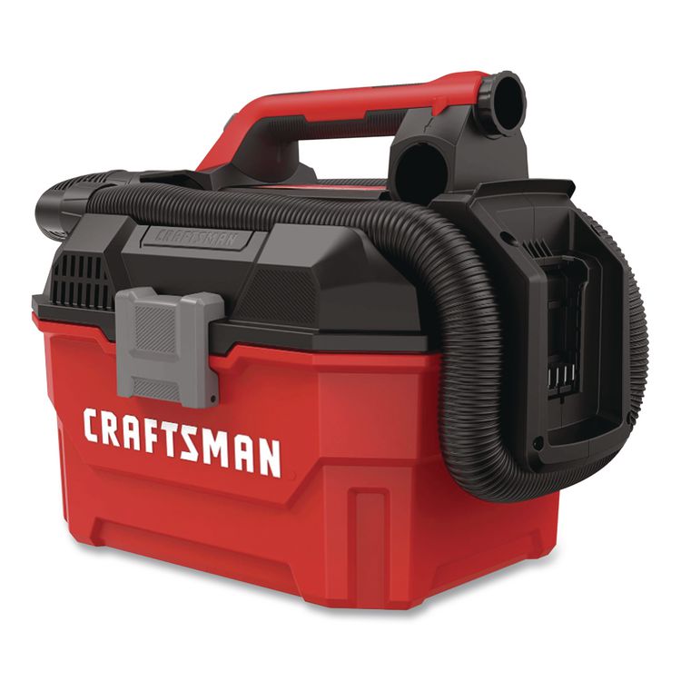 CRAFTSMAN V20 Li-Ion Wet/Dry Vacuum (Tool Only) (Reconditioned), 2 gal Tank Capacity, Red/Black (CQFCMCV002BR)