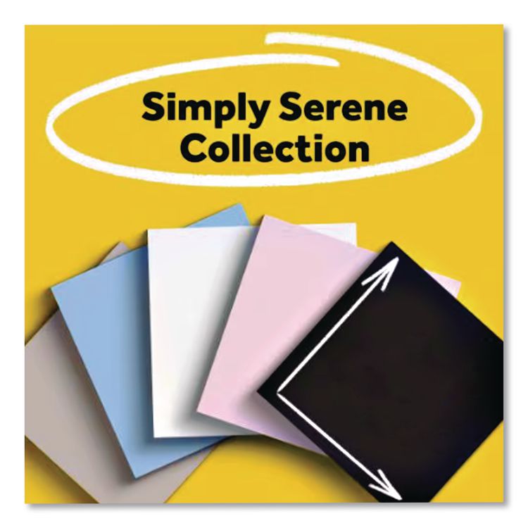 3M/COMMERCIAL TAPE DIV. Pads in Simply Serene Colors, Note Ruled, 4 x 4, 90 Sheets/Pad, 4 Pads/Pack (MMM7100383487)