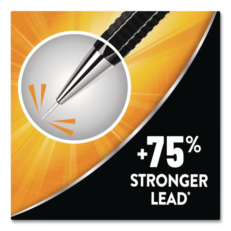 BIC CORP. Break Resistant Pro Mechanical Pencils, 0.7 mm, HB (#2), Black Lead, Black Barrel, 2/Pack (BICMVR7P2BLK)