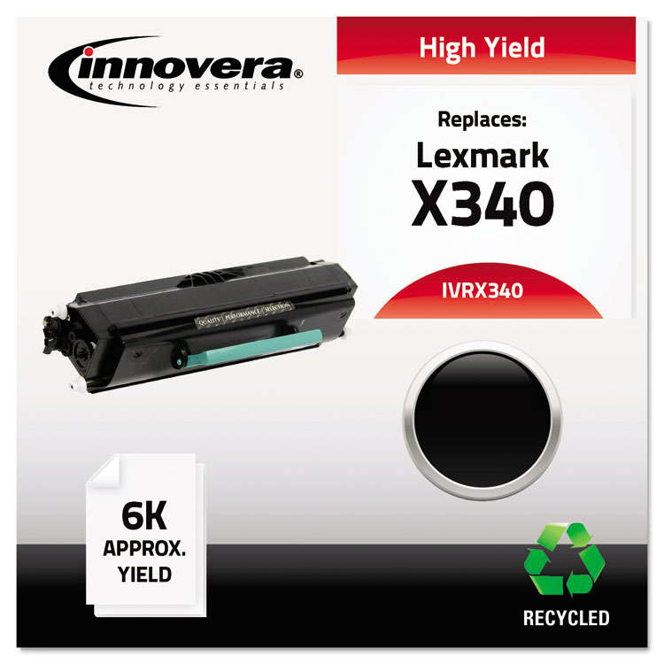 INNOVERA Remanufactured Black High-Yield Toner, Replacement for X340, 6,000 Page-Yield (IVRX340)