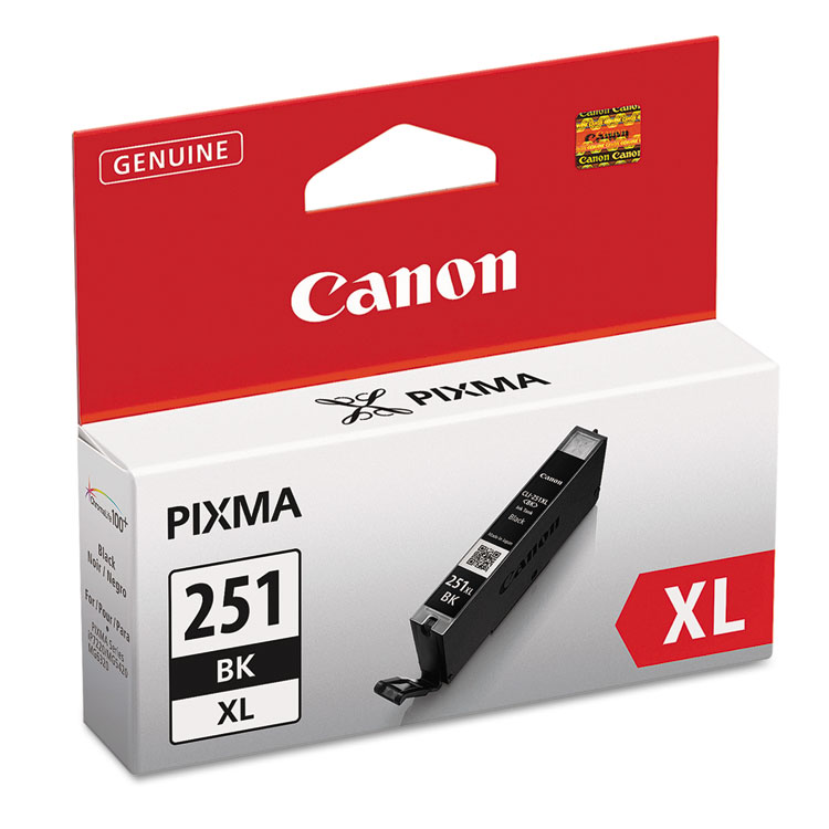 CANON USA, . 6448B001 (CLI-251XL) ChromaLife100+ High-Yield Ink, 5,530 Page-Yield, Black (CNM6448B001)