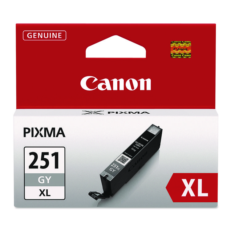 CANON USA, . 6452B001 (CLI-251XL) ChromaLife100+ High-Yield Ink, 3,350 Page-Yield, Gray (CNM6452B001)