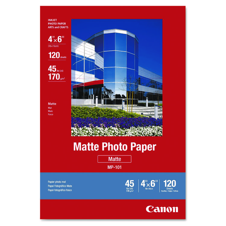 CANON USA, . Matte Photo Paper, 4 x 6, Matte White, 120/Pack (CNM7981A014)